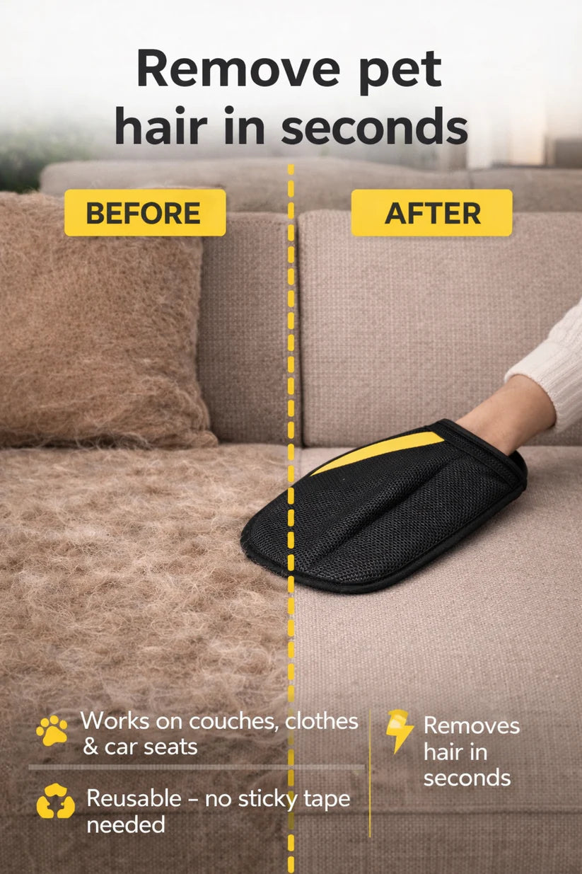 Fur-gone removes pet hair in seconds